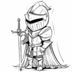 Chivalry-Inspired Knight Coloring Pages 1