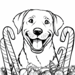 Christmas Labrador Retrievers With Candy Canes Coloring Pages 4