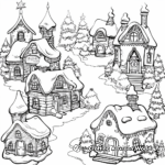Christmas Village Coloring Pages 2