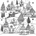 Christmas Village Coloring Pages 3