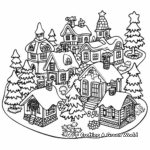 Christmas Village Coloring Pages 4