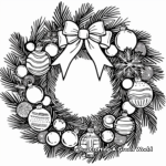 Christmas Wreath and Among Us Coloring Sheets 1