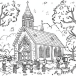Church Thanksgiving Coloring Sheets 1