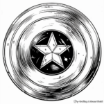Classic Captain America Shield Coloring Pages 1