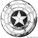 Classic Captain America Shield Coloring Pages 2