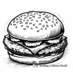 Classic Cheeseburger Coloring Pages 2
