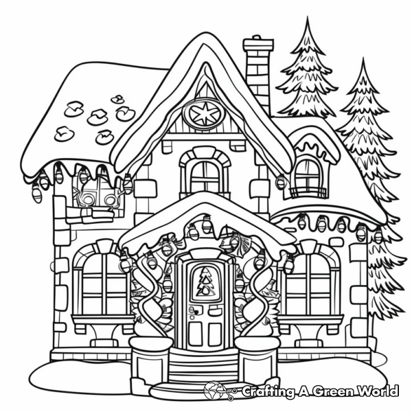 Christmas House Coloring Pages Free Printable Christmas House Coloring Pages Free Printable