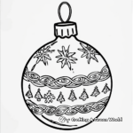 Classic Christmas Ornament Coloring Pages 1