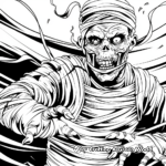 Classic Horror Mummy Coloring Pages 1
