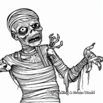 Classic Horror Mummy Coloring Pages 4