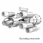 Classic Lego Spaceship Coloring Pages 1