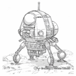 Classic Lego Spaceship Coloring Pages 3