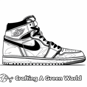 Nike Air Jordan 1 Coloring Pages - Free & Printable!