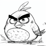 Classic Red Bird Angry Bird Coloring Pages 3