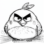 Classic Red Bird Angry Bird Coloring Pages 4
