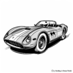 Classic Red Ferrari Coloring Pages 1