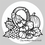 Classic Thanksgiving Cornucopia Coloring Pages 2
