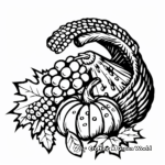 Classic Thanksgiving Cornucopia Coloring Pages 3