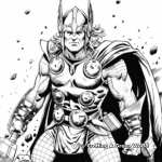 Páginas para colorear del cómic Thor clásico 2