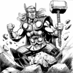 Classic Thor Comic Book Coloring Pages 3