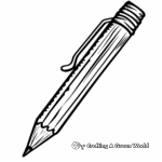 Classic Wooden Pencil Coloring Pages 4