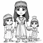 Cleopatra and Her Servants Coloring Pages 2
