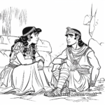 Cleopatra and Mark Antony Story Coloring Pages 3