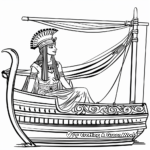 Cleopatra on Her Barge Coloring Sheets 3