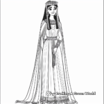Cleopatra's Coronation Coloring Pages 1