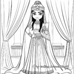 Cleopatra's Royal Court Coloring Pages 1