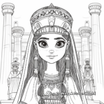 Cleopatra's Royal Court Coloring Pages 2