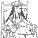 Cleopatra's Royal Court Coloring Pages 4