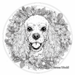 Cocker Spaniel with Christmas Wreath Coloring Pages 3