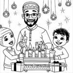 Color and Learn: Kwanzaa Themed Coloring Pages 3