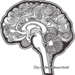 Colorful Brain Anatomy Coloring Pages 1