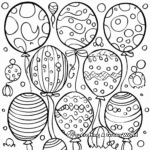 Colorful Carnival Balloon Coloring Pages 1