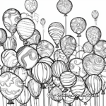 Colorful Carnival Balloon Coloring Pages 3