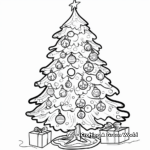 Colorful Christmas Tree Decoration Coloring Pages 1