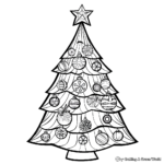 Colorful Christmas Tree Decoration Coloring Pages 2