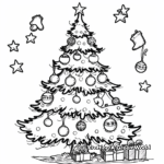 Colorful Christmas Tree Decoration Coloring Pages 3