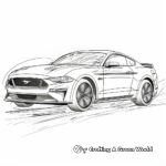 Colorful Ford Mustang GT Coloring Pages 2