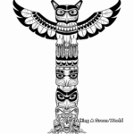 Colorful Tribal Totem Pole Coloring Pages 2