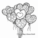 Colorful Valentine's Day Balloon Coloring Pages 3