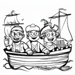 Columbus and his Crew Coloring Pages 1