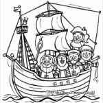 Columbus and his Crew Coloring Pages 2