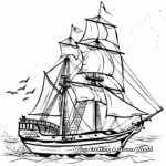 Columbus Day Ship Coloring Pages 3