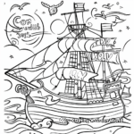 Columbus Day Word Art Coloring Pages 4