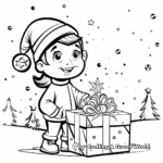 Comical Christmas Gift Coloring Pages 1
