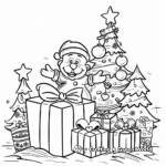 Comical Christmas Gift Coloring Pages 3