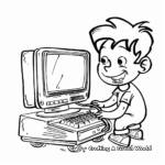 Computer Technician Working Coloring Pages 4
